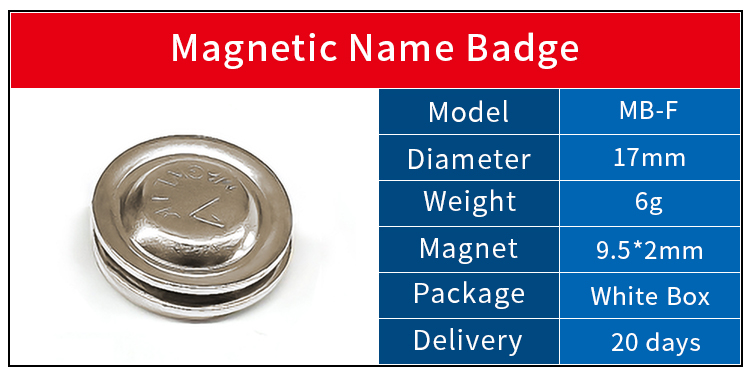 Rundes magnetisches Neodym-Namensschild