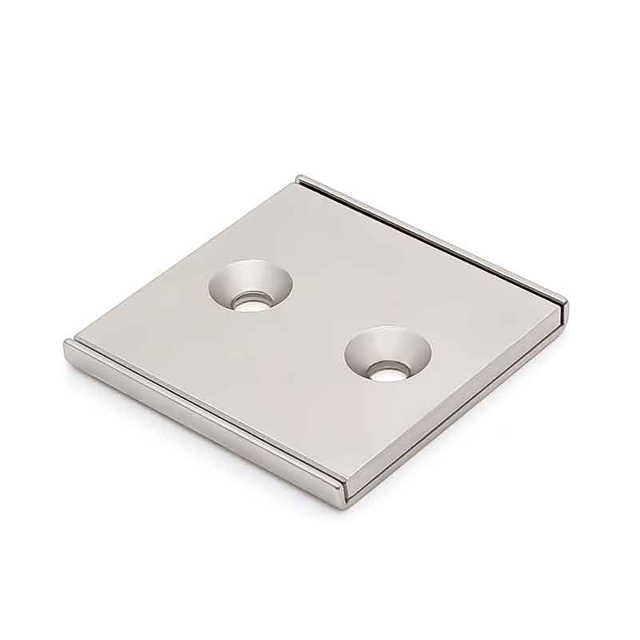 Kundenspezifische Größe, Farbe, Logo, N35, N52, seltenes Erdmagnetmaterial, 20 kg, starke Kraft, quadratisches, versenktes Loch, NdFeB-Kanalmagnet