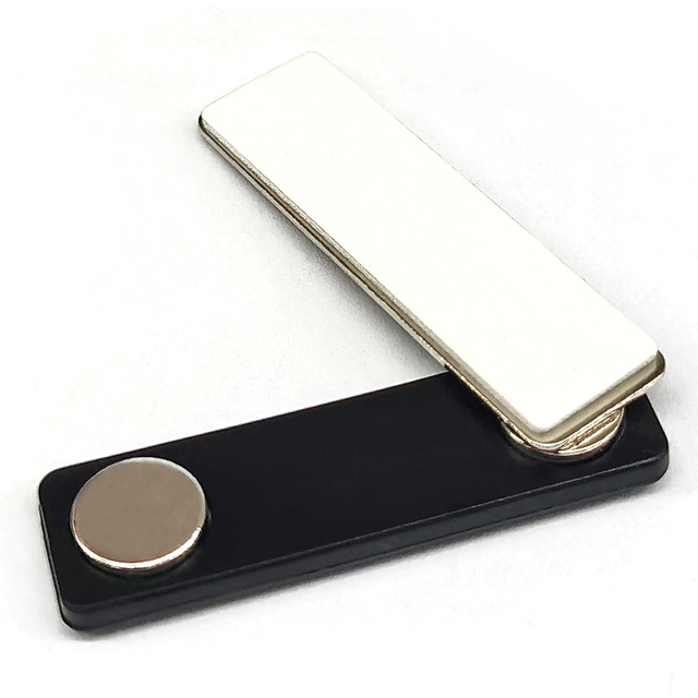 Rechteckiger Neodym-Namensschildmagnet aus Stahlblech mit selbstklebender Rückseite 