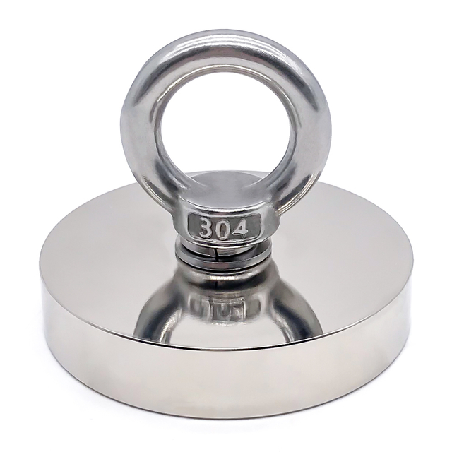 Einseitiger leistungsstarker Neodym-Angelmagnet mit magnetischer Bergungsösenschraube