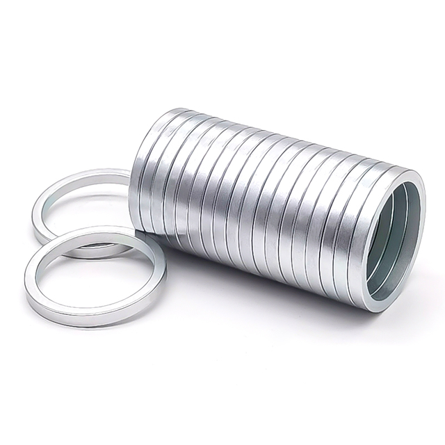 D23,8*D19,8*2,5mm Zinkfarbe Starker Ringförmiger NdFeB-Magnet in kostspieliger Verpackung